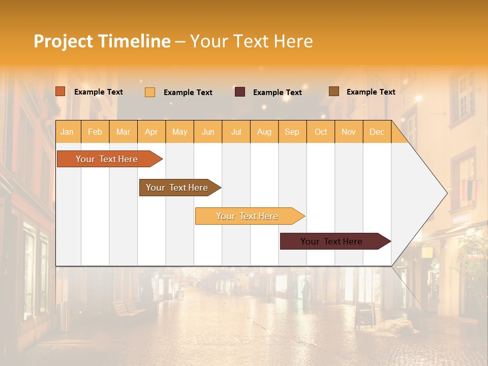 A City Street Filled With Lots Of Lights PowerPoint Template