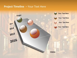A City Street Filled With Lots Of Lights PowerPoint Template
