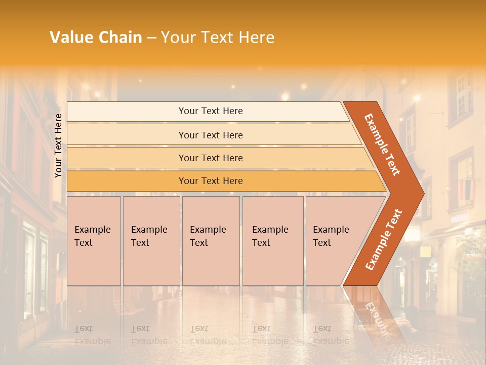 A City Street Filled With Lots Of Lights PowerPoint Template