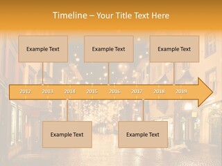 A City Street Filled With Lots Of Lights PowerPoint Template