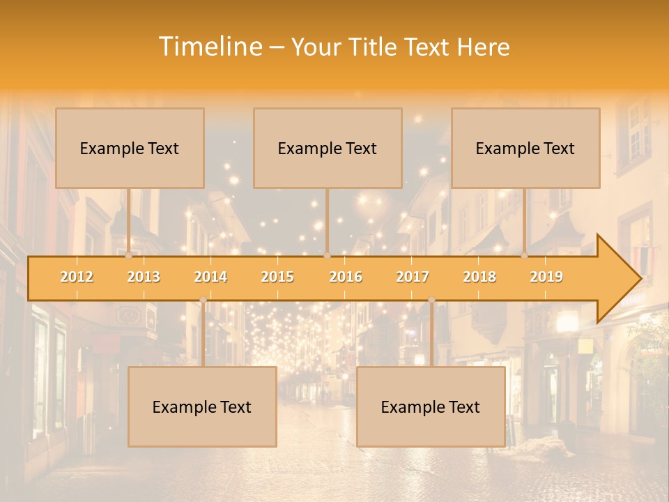 A City Street Filled With Lots Of Lights PowerPoint Template