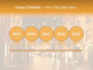 A City Street Filled With Lots Of Lights PowerPoint Template