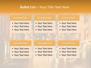 A City Street Filled With Lots Of Lights PowerPoint Template