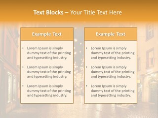 A City Street Filled With Lots Of Lights PowerPoint Template