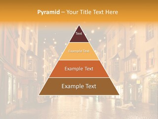A City Street Filled With Lots Of Lights PowerPoint Template