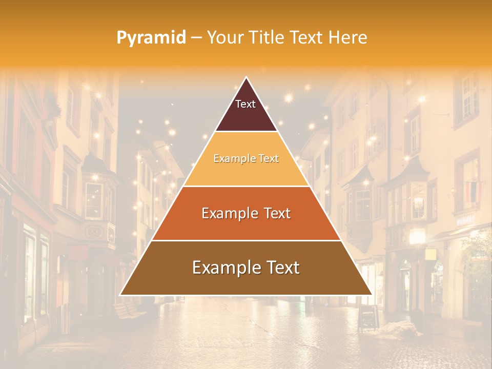 A City Street Filled With Lots Of Lights PowerPoint Template