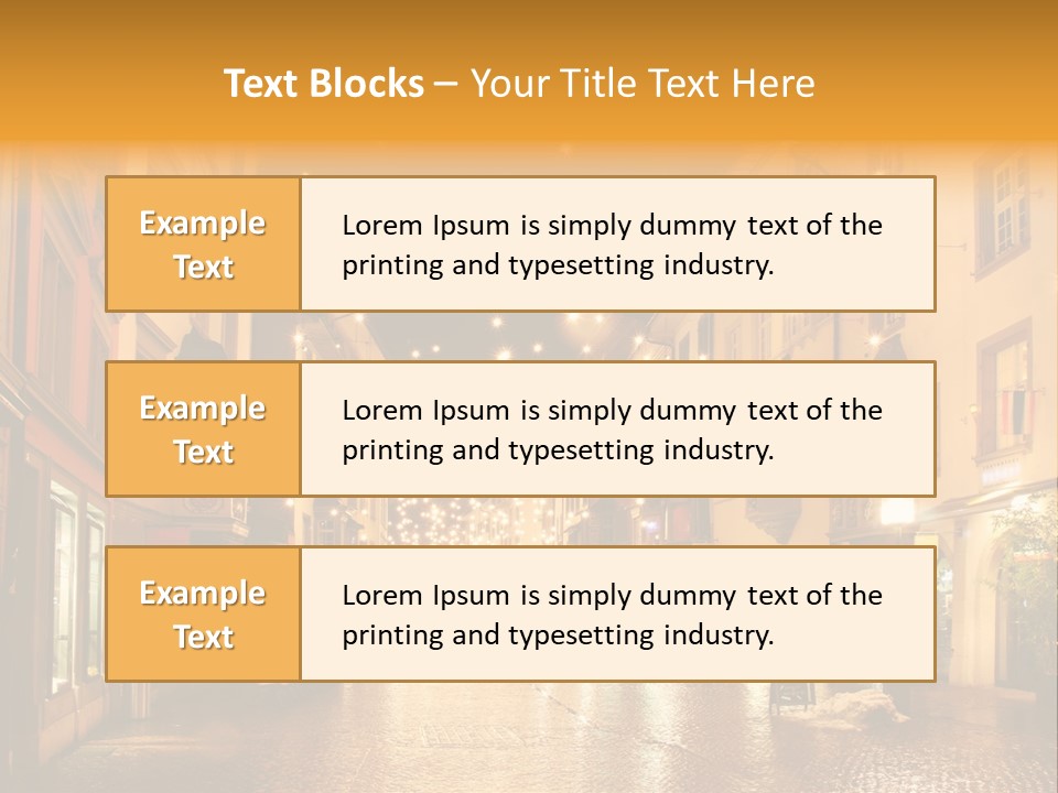 A City Street Filled With Lots Of Lights PowerPoint Template