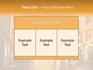 A City Street Filled With Lots Of Lights PowerPoint Template