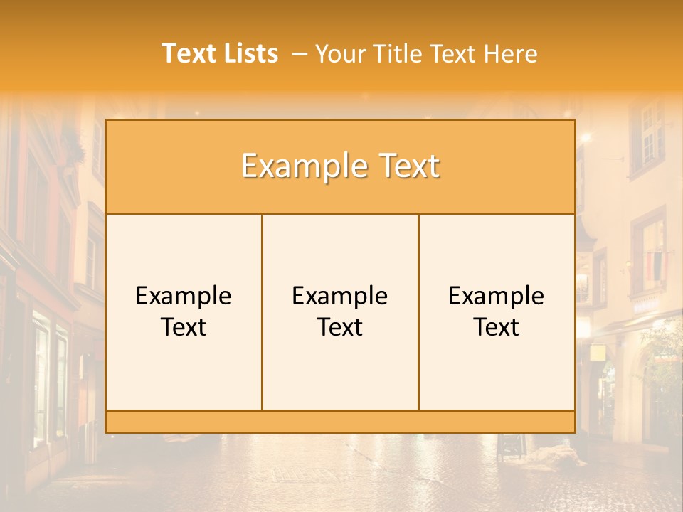 A City Street Filled With Lots Of Lights PowerPoint Template