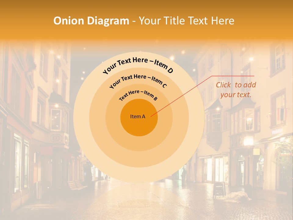 A City Street Filled With Lots Of Lights PowerPoint Template