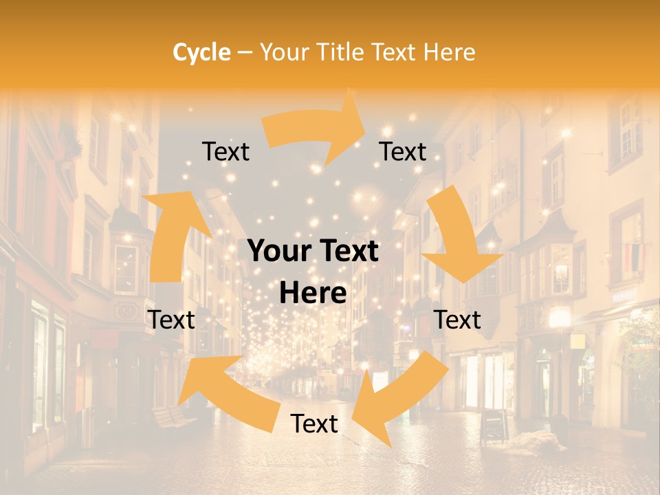 A City Street Filled With Lots Of Lights PowerPoint Template