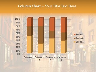 A City Street Filled With Lots Of Lights PowerPoint Template