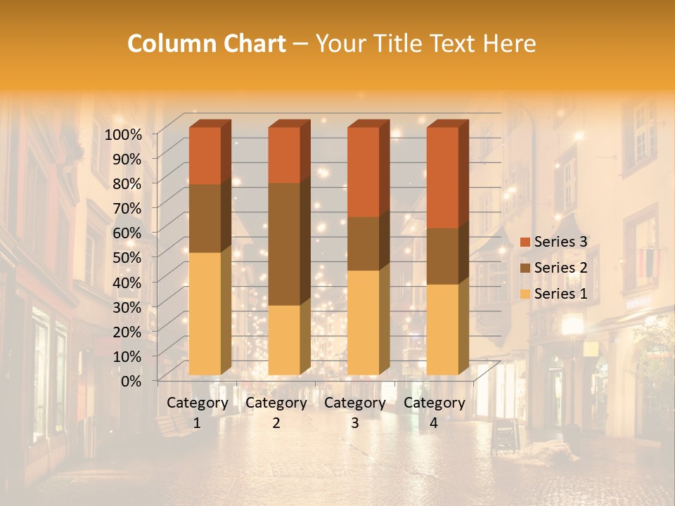 A City Street Filled With Lots Of Lights PowerPoint Template