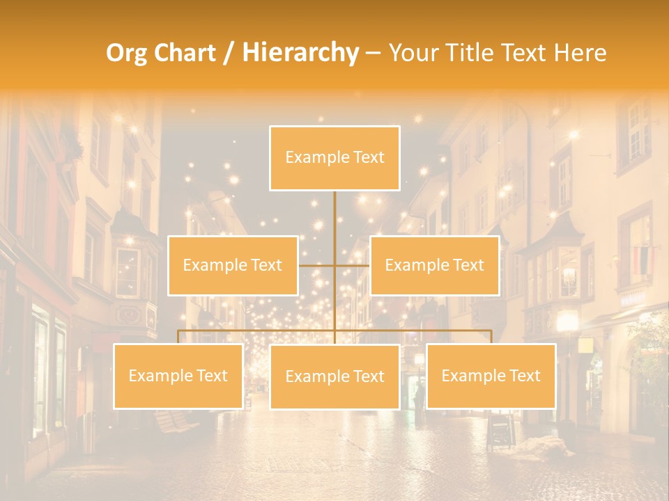 A City Street Filled With Lots Of Lights PowerPoint Template