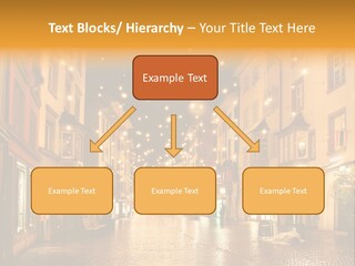 A City Street Filled With Lots Of Lights PowerPoint Template