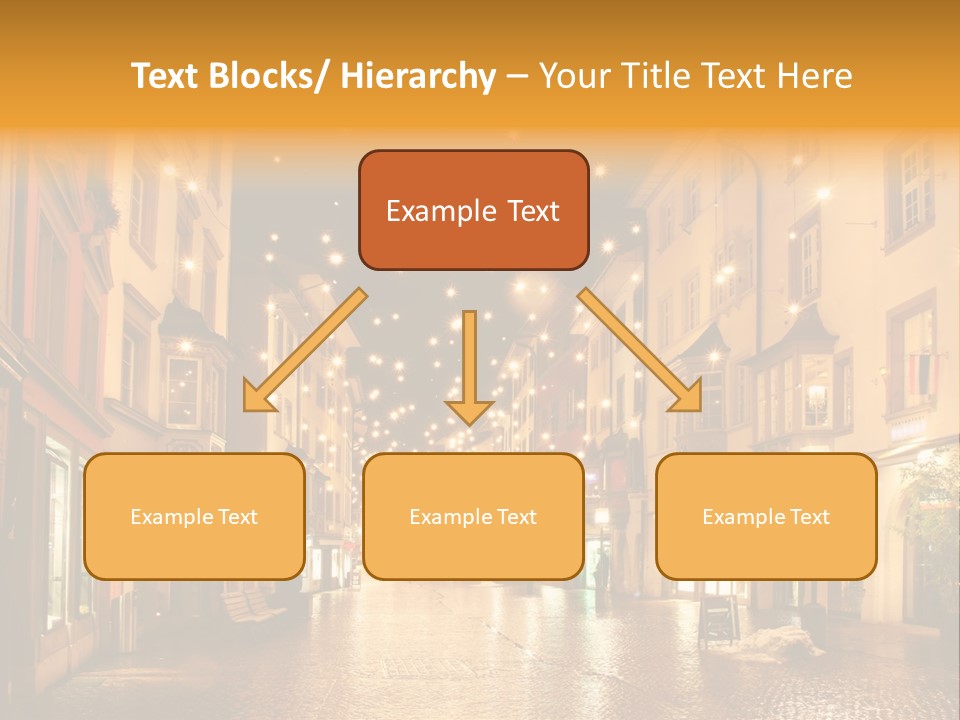 A City Street Filled With Lots Of Lights PowerPoint Template