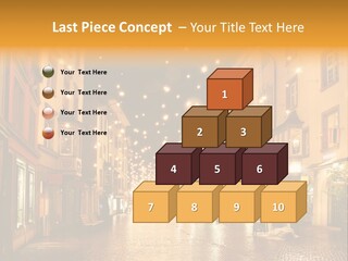 A City Street Filled With Lots Of Lights PowerPoint Template