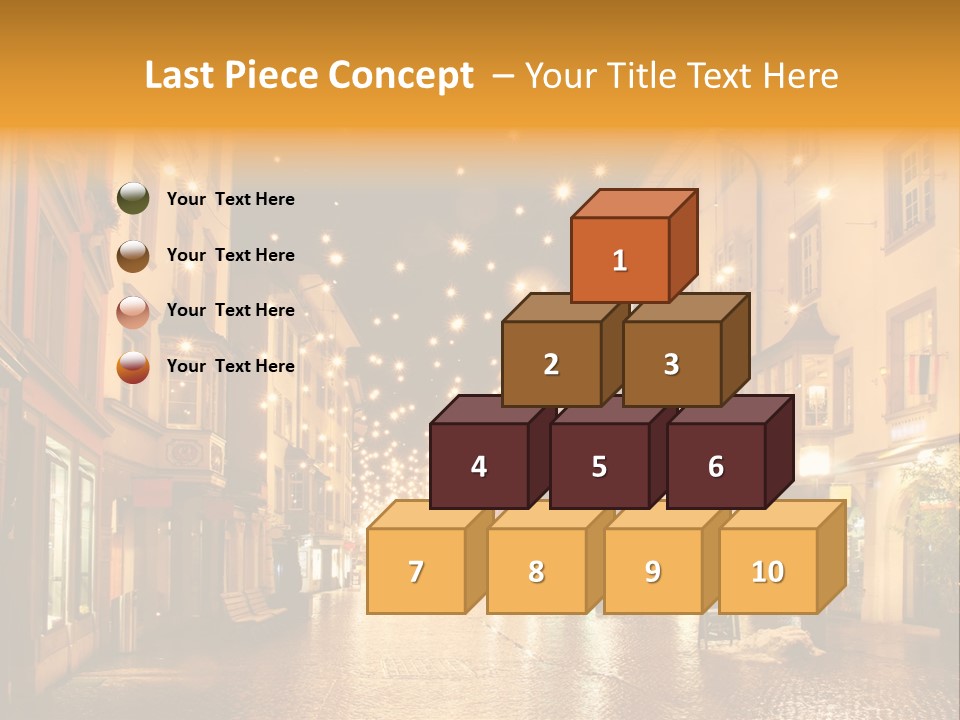 A City Street Filled With Lots Of Lights PowerPoint Template