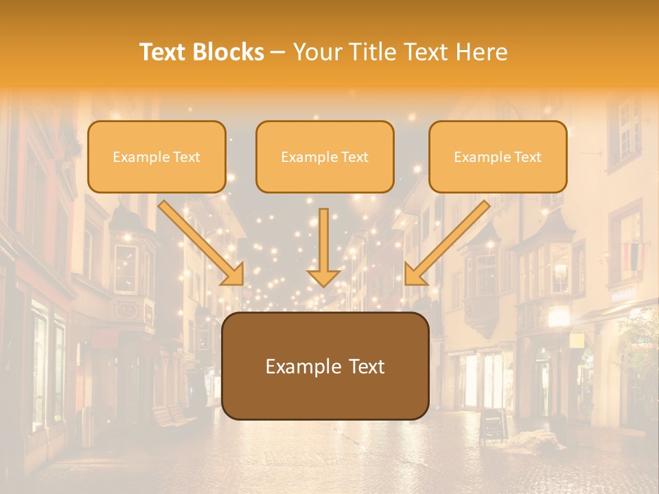 A City Street Filled With Lots Of Lights PowerPoint Template