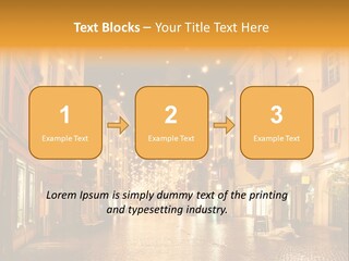 A City Street Filled With Lots Of Lights PowerPoint Template