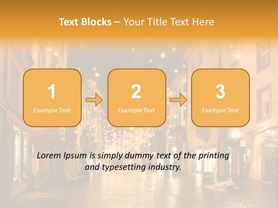 A City Street Filled With Lots Of Lights PowerPoint Template