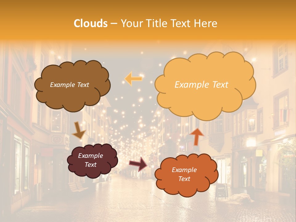 A City Street Filled With Lots Of Lights PowerPoint Template