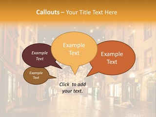 A City Street Filled With Lots Of Lights PowerPoint Template
