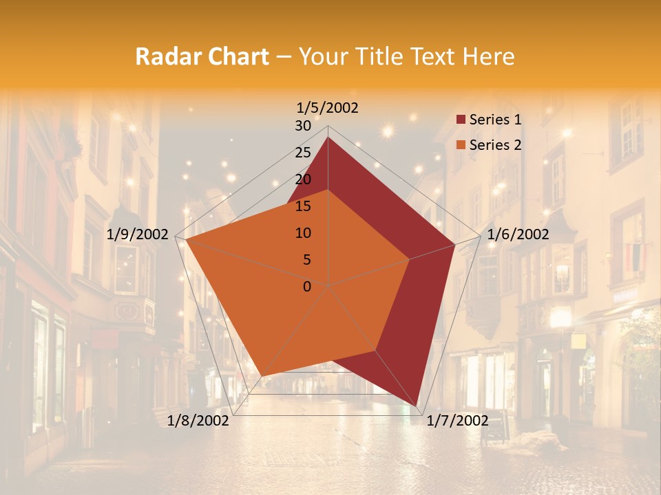 A City Street Filled With Lots Of Lights PowerPoint Template