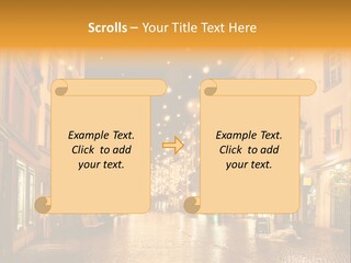 A City Street Filled With Lots Of Lights PowerPoint Template