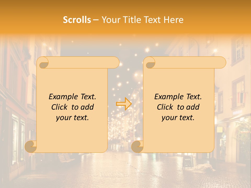 A City Street Filled With Lots Of Lights PowerPoint Template