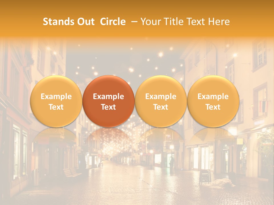 A City Street Filled With Lots Of Lights PowerPoint Template