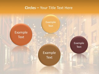 A City Street Filled With Lots Of Lights PowerPoint Template