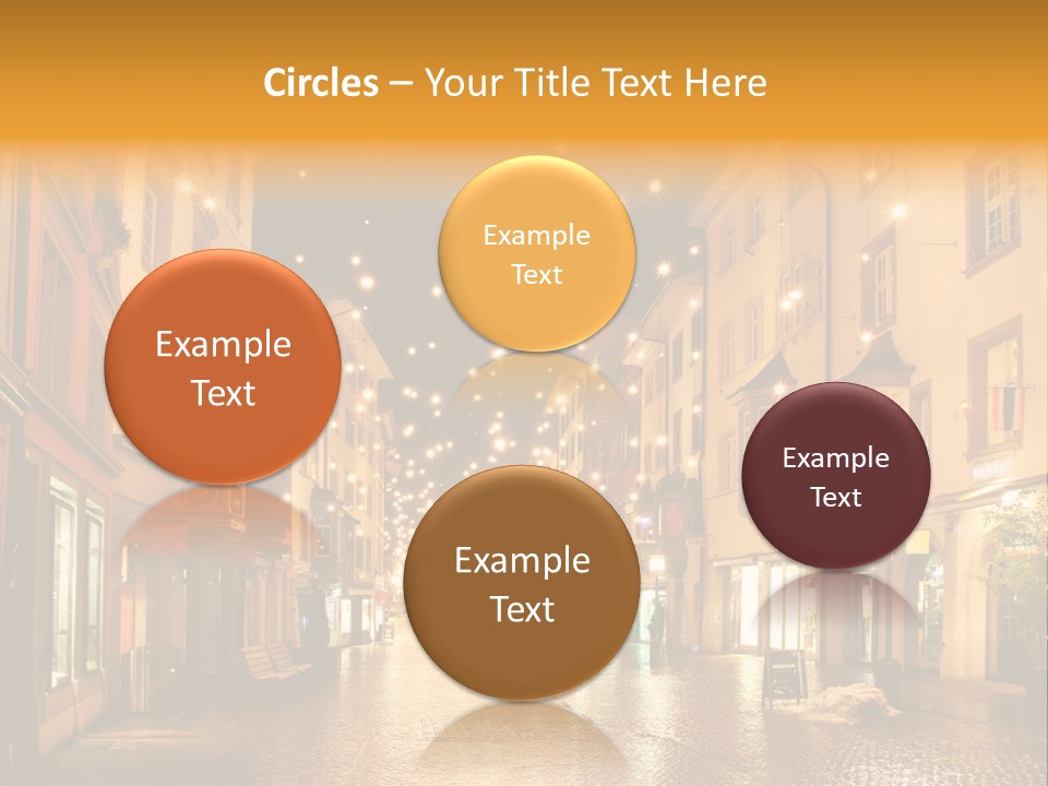 A City Street Filled With Lots Of Lights PowerPoint Template