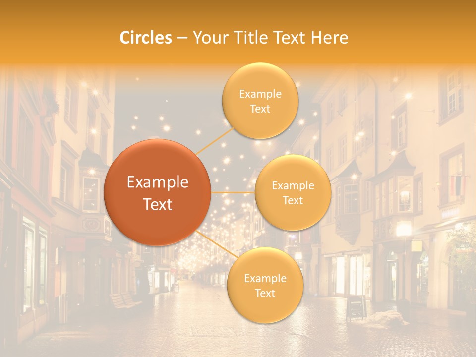 A City Street Filled With Lots Of Lights PowerPoint Template