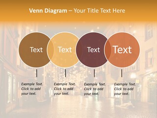 A City Street Filled With Lots Of Lights PowerPoint Template