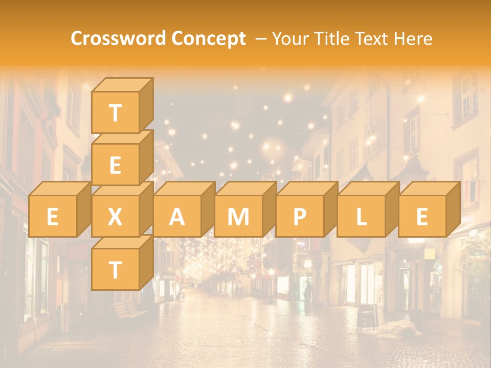 A City Street Filled With Lots Of Lights PowerPoint Template