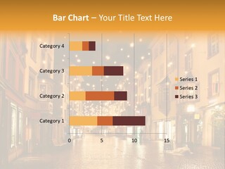 A City Street Filled With Lots Of Lights PowerPoint Template