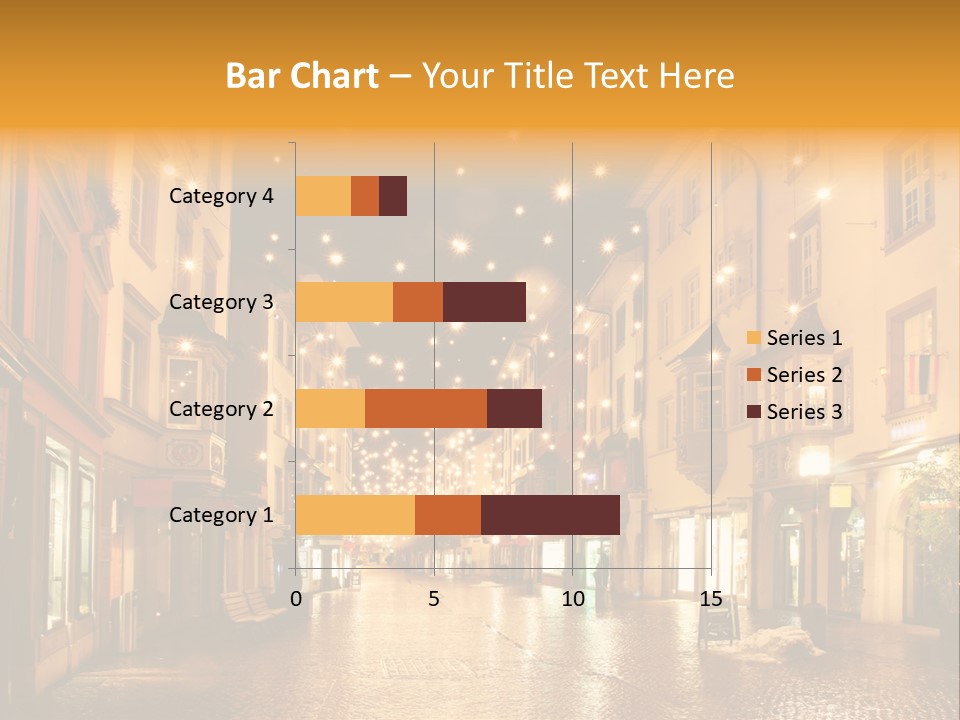 A City Street Filled With Lots Of Lights PowerPoint Template