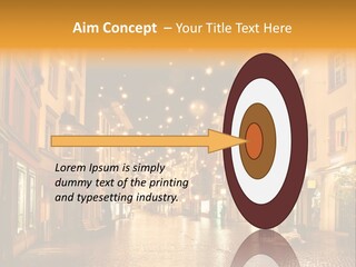 A City Street Filled With Lots Of Lights PowerPoint Template