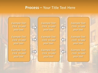 A City Street Filled With Lots Of Lights PowerPoint Template