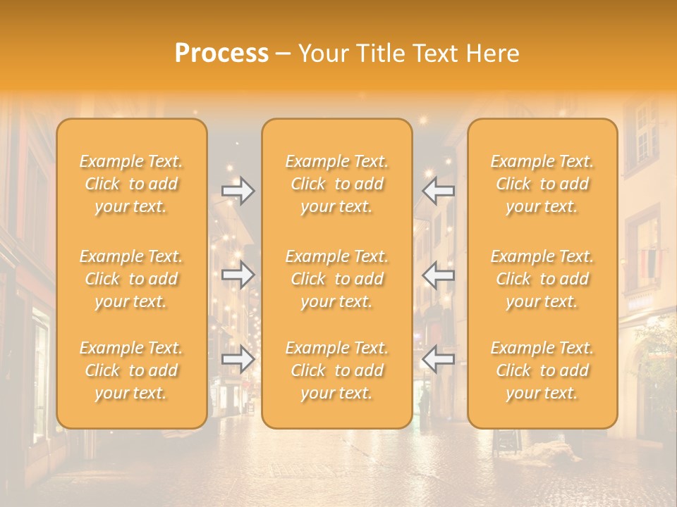A City Street Filled With Lots Of Lights PowerPoint Template