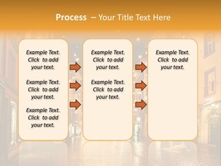 A City Street Filled With Lots Of Lights PowerPoint Template