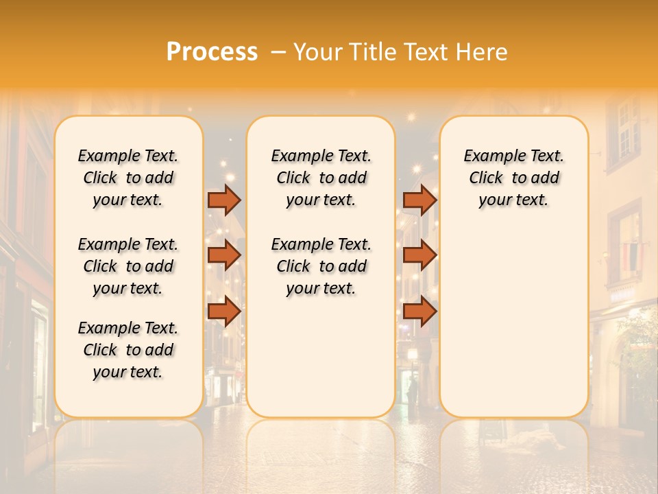 A City Street Filled With Lots Of Lights PowerPoint Template