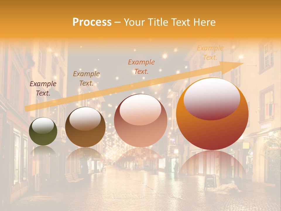 A City Street Filled With Lots Of Lights PowerPoint Template