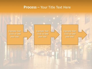 A City Street Filled With Lots Of Lights PowerPoint Template