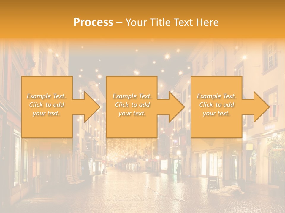 A City Street Filled With Lots Of Lights PowerPoint Template