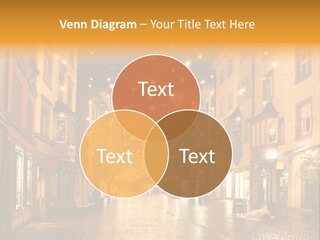 A City Street Filled With Lots Of Lights PowerPoint Template