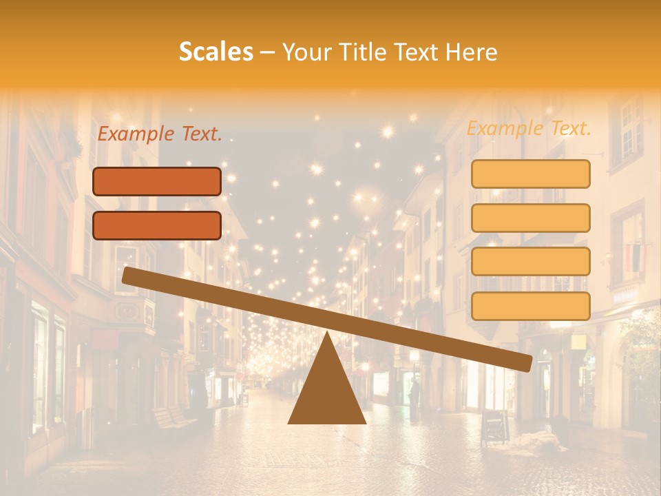 A City Street Filled With Lots Of Lights PowerPoint Template