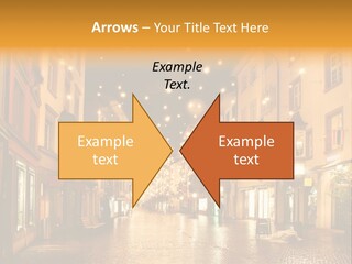 A City Street Filled With Lots Of Lights PowerPoint Template