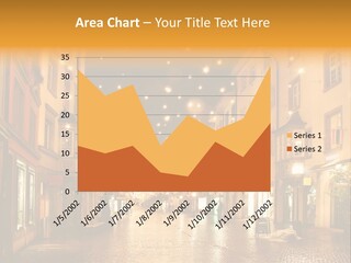 A City Street Filled With Lots Of Lights PowerPoint Template